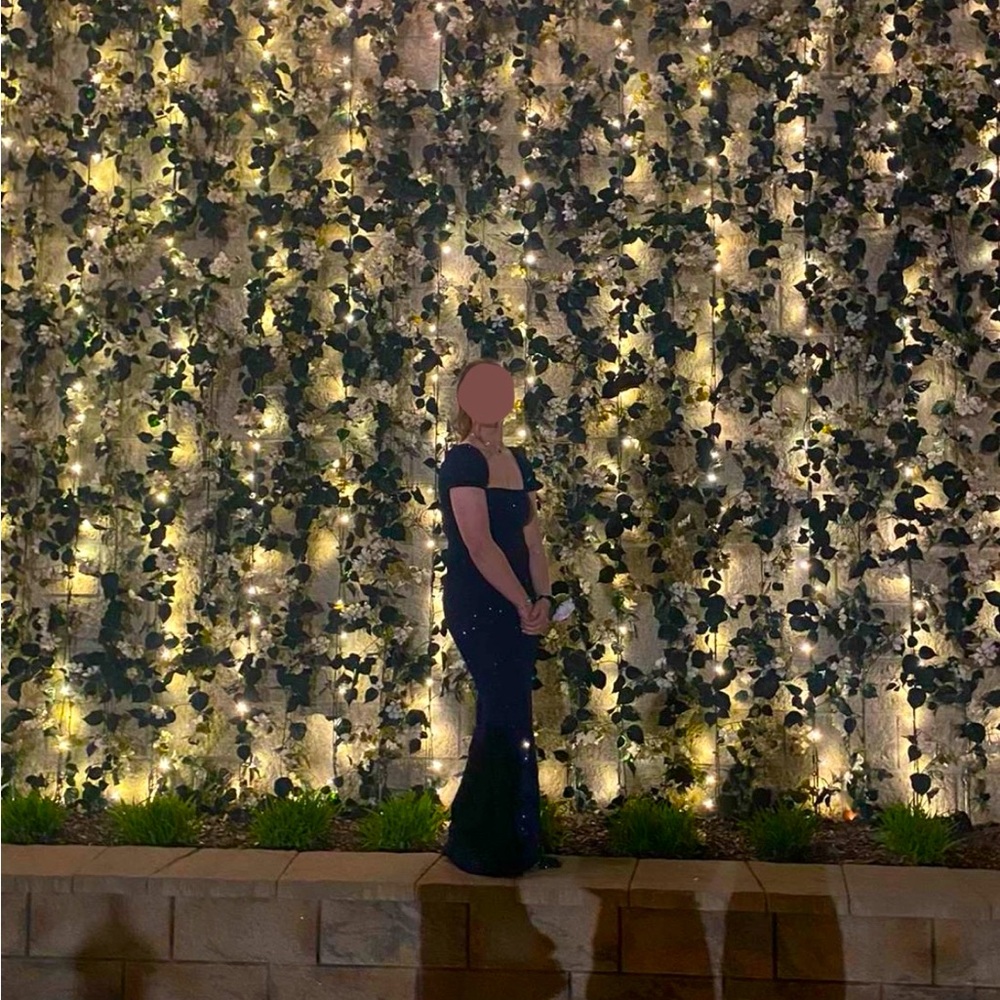 Prom dress
Sparkly 
Blue/navy
Only worn for 3 hours 
Super stretchy